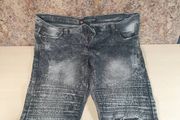 Mens southpole biker style jeans Size w 34 L 30 Black stonewash
