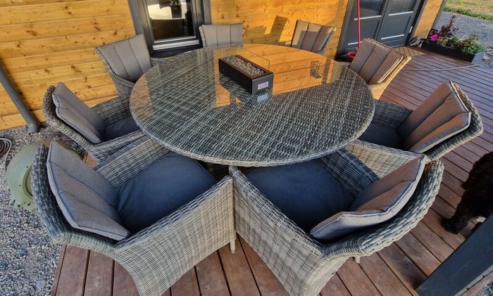 Rattan 8 seater dining set new