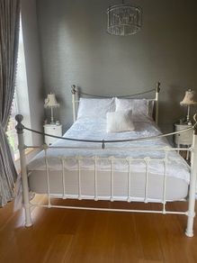 Cast Iron Cream Bed Frame
