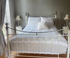 Cast Iron Cream Bed Frame