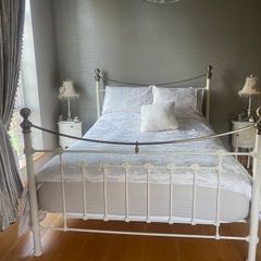 Cast Iron Cream Bed Frame
