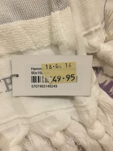 NEW Classic white & grey throw by Greengate