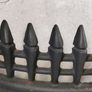 Fire Front Fret Grate Matt Black Cast Heavy Iron Medieval Spiked Fireplace Image 4