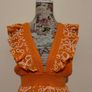 RIVER ISLAND Orange floral frill detail beach maxi dress,  NEW WITH TAGS Image 6