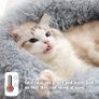 Calming Dog Cat Donut Bed - 19.7in Fluffy Plush Puppy Kitten Cuddler Round Bed, Warm and Soft Pet Cosy Anti Anxiety Beds with Non-Slip Bottom and Washable Image 4
