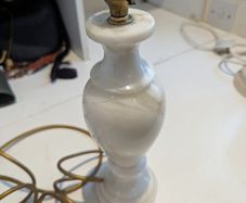 2 Lamps Marble and Statuette