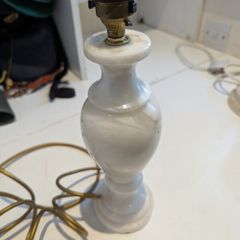 2 Lamps Marble and Statuette