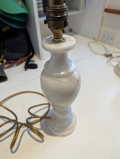 2 Lamps Marble and Statuette