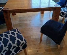 Large square sturdy Table (& 8 chairs)