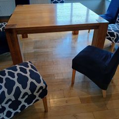 Large square sturdy Table (& 8 chairs)