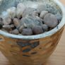 Matching vases with stone & oasis foam. Image 3