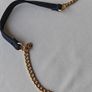 Made in Italy Black Quilted Round Crossbody Bag Gold Chain Image 4