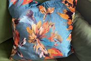 Scatterbox Multicoloured Floral Cushion Teal &amp; Orange
