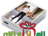 Personalised photo USB Cigarette Lighter - Silver Without Keyring