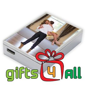 Personalised photo USB Cigarette Lighter - Silver Without Keyring