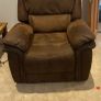 Riser recliner suede brown leather Image 2