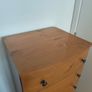 beautiful vintage solid wooden tall boy chest of drawers Image 2