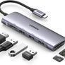 USB C Hub 4k HDMI Adapter 6-IN-1 Type C Hub with HDMI USB 3.0 Data Transfer, SD/TF Card Reader USB C Adapter Compatible with Macbook Pro Air Surface Pro Book 3, iPad Pro, XPS Image 3