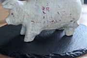 French vintage wooden pig