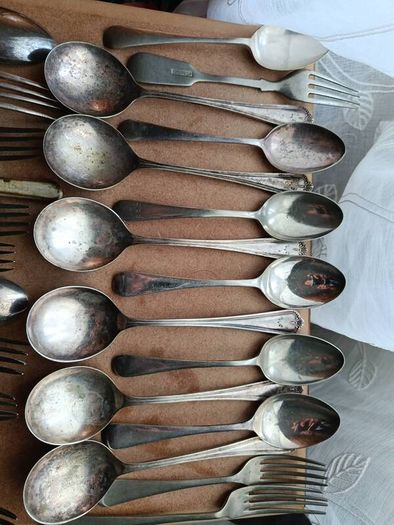 Vintage Silver Plated Cutlery Set EPNS Grand Hotel Spoons Included
