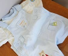 Disney two piece dungarees top baby set summer 6-9 months