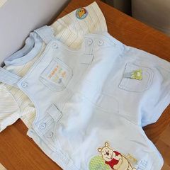 Disney two piece dungarees top baby set summer 6-9 months