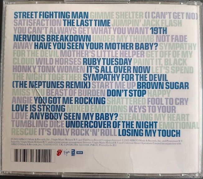 The Rolling Stones - Forty Licks 2 x CD (2002) Compilation Blues Rock & Roll EX+