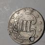 3 Cent USA silver coin. Image 2