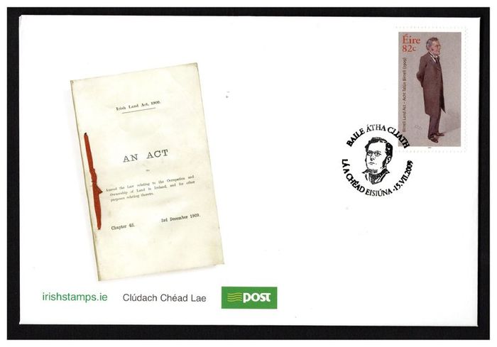 2009 Ireland The 100th Anniversary of the Birrel Land Act Commemorative Stamp An Post First Day Cover (FDC)