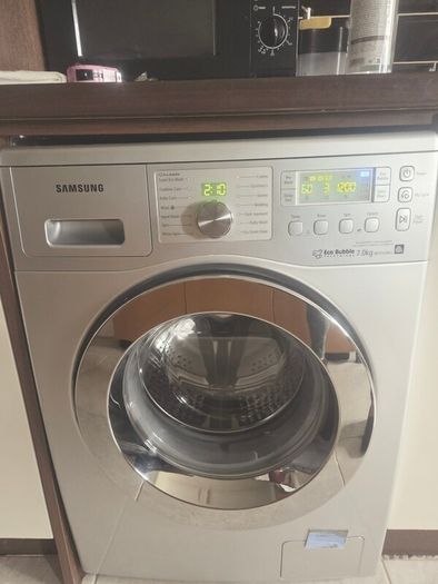 Samsung Eco Bubble 7kg Washing Machine - Silver/Inox (100% Working)
