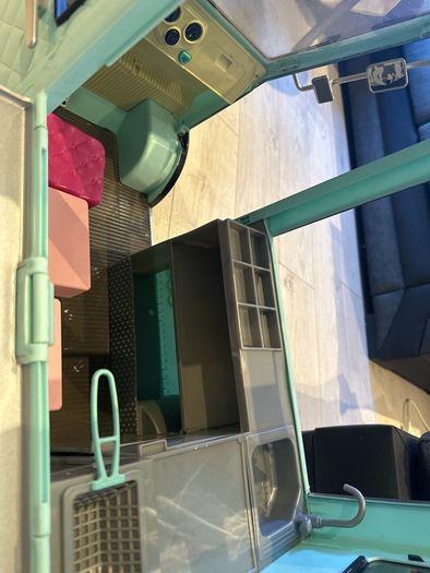 ice cream truck that converts into a seating area