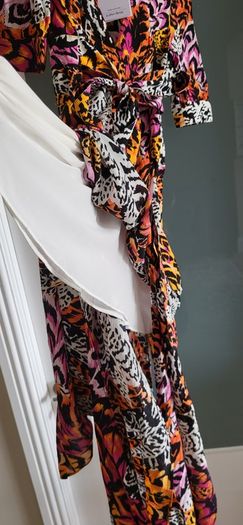 & other stories multi print slits dress Sz 34 (Fit6-8UK) - Bnwt Rrp 99
