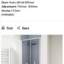 HYDRO EXPRESS Bifold Shower Door, Silver, 800mm Image 3