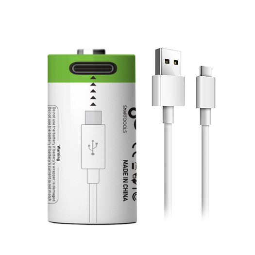 CR2 Rechargeable Li-ion Batteries 3.7V 300mAh USB-C Charging Cable 4 Pack