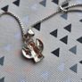 Sterling silver necklace,pendant Angel with pink cz stones Image 5