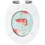 WC Toilet Seats with Soft Close Lid 2 pcs MDF Flamingo Design Image 3