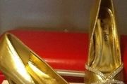 gold special occasion shoes