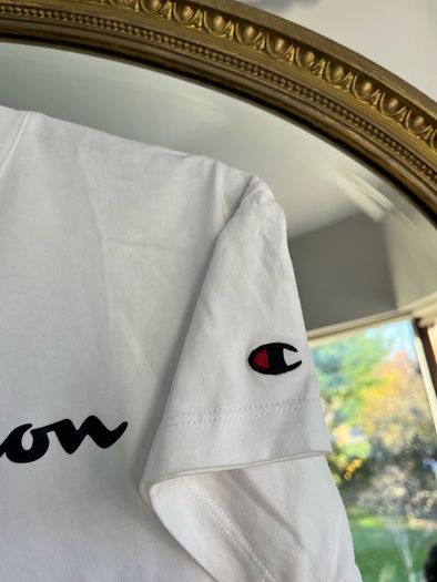 Champion White Cropped T-Shirt Size XS