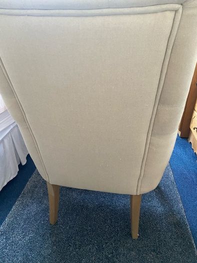Gorgeous pair of handmade LINEN armchairs