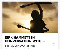 2 Kirk hammet tickets the academy Metallica