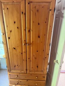 Pine wardrobe set 2 units