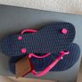 Havaianas Navy And Pink Flip Flops Image 2