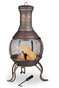 Removable  Fireplace Patio stove with mesh door