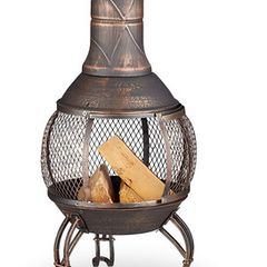 Removable  Fireplace Patio stove with mesh door
