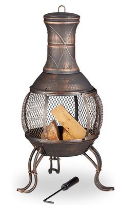 Removable  Fireplace Patio stove with mesh door