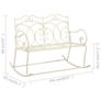 Garden Bench 104 cm Iron Antique White Image 4
