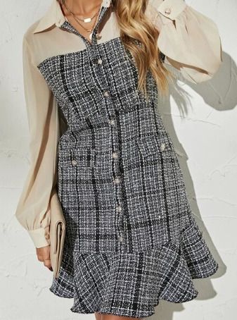 Ruffle Shirt Dress
