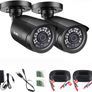 (2 FOR 1) 2 Pack 1080P Security Camera Outdoor with 80ft Night Vision, IP66 Weatherproof, Motion Detection, CCTV Surveillance Image 2