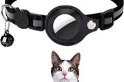 Cat AirTag Holder Collar Breakaway Reflective Strips Adjustable Kitten Collar Waterproof Cat Bell Collar Pet Air Tag Case