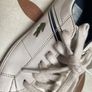 Lacoste kids white leather look shoes size 3 35.5 Image 5